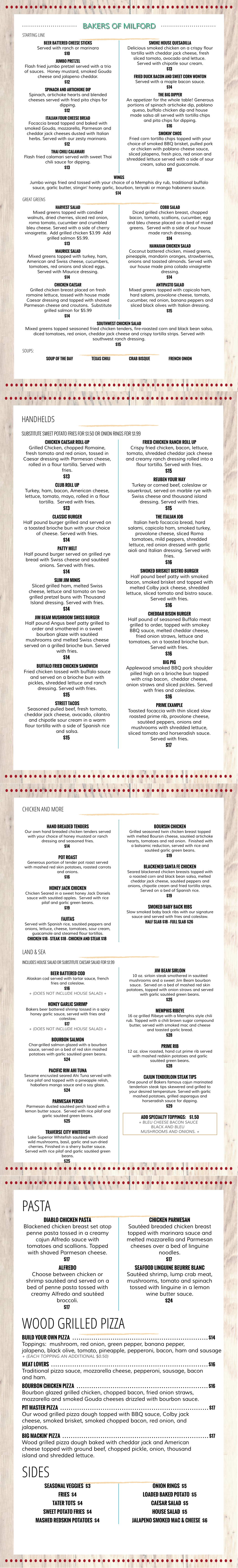bakers 2023 complete menu april 2023